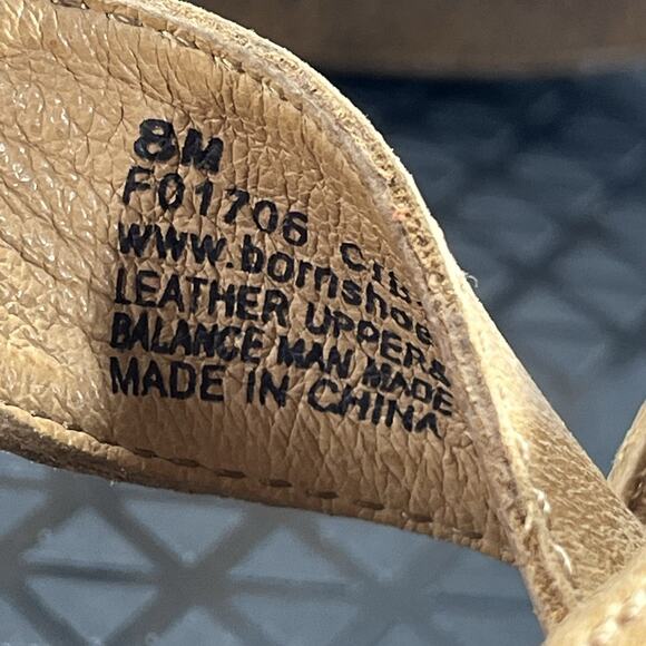 Born Woman’s Ashley Brown Leather Wedge Sandals Size 8 - Picture 4 of 10